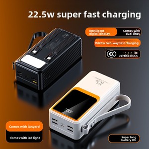 สถานีชาร์จเร็ว 22.5W พร้อมไฟฉาย LED พอร์ต USB หลายช่อง แบตเตอรี่ลิเธียมโพลิเมอร์ 70000mAh <span class=keywords><strong>ว</strong></span>ัสดุพลาสติก - Product Image 3