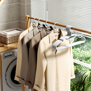 Xitianlong Non Marking Anti Slip Grooved Rectangle Standing Type Clothes <b>Hanger</b> 10 Piece Pack for Clothes Pants Ties Storage - Product Image 1