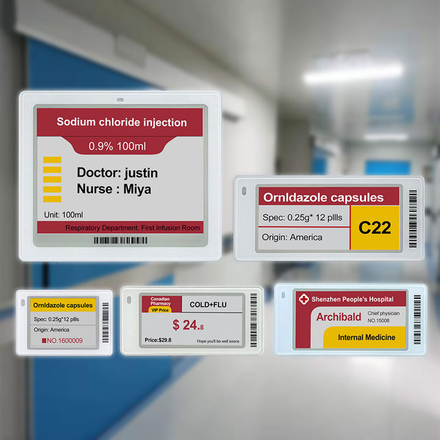 Recyclable Name Display Meeting Tag System 7.5 Inch E Ink Screen Esl Electronic Epaper Label For Smart Hospital Bed Nameplate