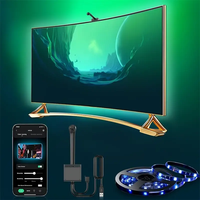 Tira de Luz LED Inteligente para TV y PC de 5 Metros, con USB, Sincronización con Pantalla Tuya, Luz Ambiental, Cámara, SMD5050 RGBIC, Regulable