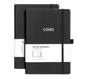 Hard Cover Notebook Thick Paper Wholesale Dotted Bullet Grid Opp Bag Notepad with 188 Pages 120 Gsm Leather Pu Leather Diary GZL