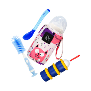 Bộ cho bé ăn sữa không dây ấm hơn + Bàn chải làm sạch bình sữa + thìa đổi màu + Hộp đựng sữa bột có thể xếp chồng - Product Image 3