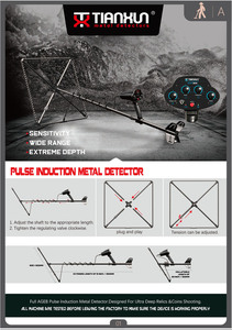 Detektor Logam Induksi Pulsa TX-PI300 Pemindai Logam Dalam Tanah dengan Koil Pencari Besar 60*60cm untuk Deteksi Jarak Jauh - Product Image 5
