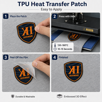 Écussons thermocollants en TPU personnalisables, flexibles, extensibles, lavables et résistants à l'abrasion