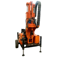 Foreuse pneumatique diesel portable FY-260L pour la construction, équipement de forage de puits d'eau, profondeur maximale de 260 mètres, pompe à moteur sur roues