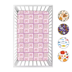 Custom Print Bamboo Cotton Baby <strong>Crib</strong> <strong>Sheets</strong> Fitted Cover Baby Bed <strong>Sheets</strong> - Product Image 6