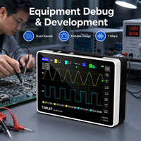 Fnirsi 1013D Versi Standar Osiloskop Digital Portabel Pintar Genggam Dua Kanal 1GSa/s Laju Pengambilan Sampel 100MHz Multimeter