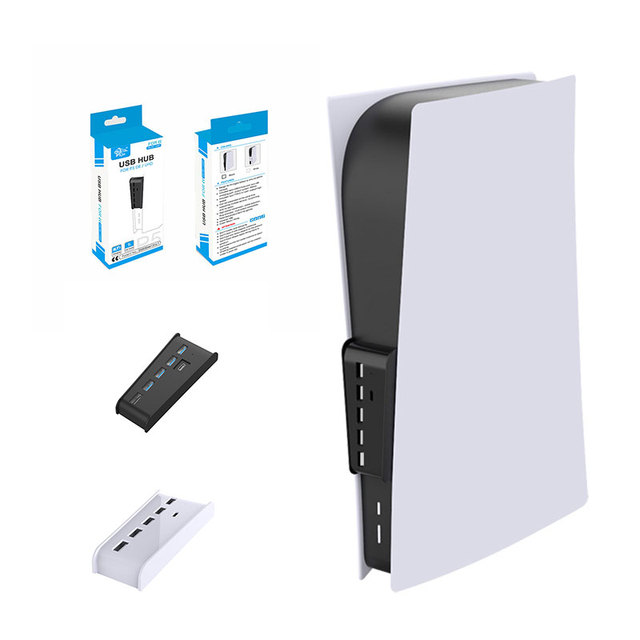 5 USB Ports Hub Adapter for PS5 Plug and Play High-speed Transmission USB for PS5 Type-C Expansion Ports
