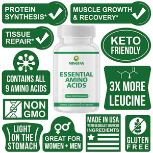 Integratore di Aminoacidi Essenziali con Tutti i 9 EAA in Capsule per il Recupero Muscolare, il Supporto all'<span class=keywords><strong>Allenamento</strong></span> e l'Assorbimento dei Nutrienti - Product Image 4