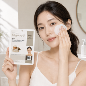 Mascarilla Facial de Esencia de Colágeno de Arroz Dermal 23g, Mascarilla Facial Iluminadora, Aclarante e Hidratante - Product Image 6