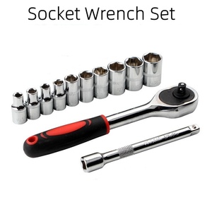 Juego de Herramientas para Reparación de Automóviles de 12 Piezas, Juego de Llaves Combinadas de 1/4'' y 1/2'', Juego de Llaves de Trinquete con Estuche Rígido - Product Image 5