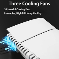 Nouvelle station de refroidissement multifonctionnelle horizontale avec éclairage RGB et trois ventilateurs pour console PS5 Slim