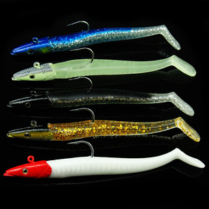 Señuelo blando artificial de 11 cm y 22 g con cabeza de plomo hundible y anzuelo simple para pesca de lubina en lagos y estanques - Product Image 2