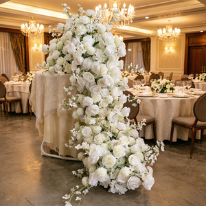 Composition florale artificielle en soie personnalisée <span class=keywords><strong>pour</strong></span> allée d'entrée, chemin de table fleuri <span class=keywords><strong>pour</strong></span> décoration de mariage et de fête - Product Image 2