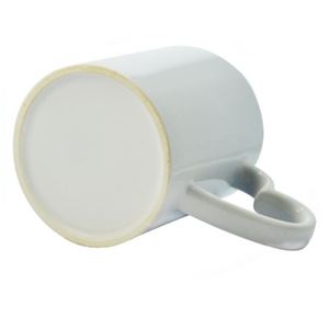 Unique Best Quality Sublimation Custom Logo Print 11Oz Simple White Coffee Cups Ceramic Mug With <b>Heart</b> <b>Shape</b> Handle - Product Image 3