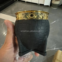 Emerit Custom Tasse à Yerba Maté Argentine 180 ml avec revêtement en acier inoxydable 18/8 et coque en cuir, et ensembles de bombillas