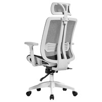 Chaise de bureau MC015, chaise de conférence pour la maison et le bureau, chaise en mesh, réglable, pivotante, avec roulettes, design minimaliste, siège de bureau en PVC