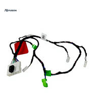 Rangkaian Kabel Panel Pintu Mobil IP67 Tahan Air Konektor Hijau Kabel Kontrol Jendela OEM Kustom 12V 24V
