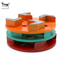 LITTLE ANT Disques à segments quadruples en forme de flèche de 4 pouces pour le polissage et le meulage du béton, des sols en époxy et du ciment