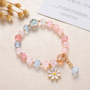 SC-Pulseras de cuentas de los mejores amigos para chicas adolescentes, brazaletes con abalorios de girasol a la moda, brazaletes de cristal coloridos, superventas - Product Image 4