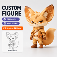 Fabricante de Figuras de Vinilo Personalizadas Fennec Fox, Diseño de Juguetes Artísticos, Decoración para el Hogar, Coleccionables y Regalos para Días Festivos, ODM OEM