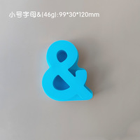 Moules en résine pour lettres majuscules de petite taille, faits à la main, pour pendentifs A-Z, 4 pouces, grands moules en silicone pour lettres anglaises, moules en résine pour gâteaux