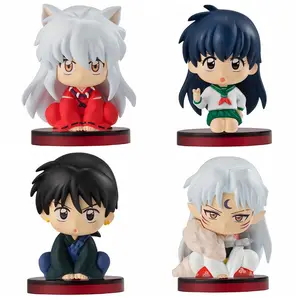 4pcs/सेट Inuyasha क्यू संस्करण मोबाइल फोनों के लिए कार्रवाई आंकड़े सेट Sesshoumaru Inuyasha Higurashi Kagome चित्रा सेट (Opp बैग पैकिंग)