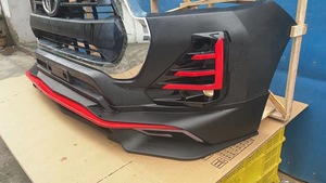 Nuovissimi <span class=keywords><strong>Accessori</strong></span> per <span class=keywords><strong>Auto</strong></span> <span class=keywords><strong>Fuoristrada</strong></span> Paraurti Anteriori Aftermarket in Plastica ABS Nera Kit Carrozzeria per Hilux Revo 2021 - Product Image 3