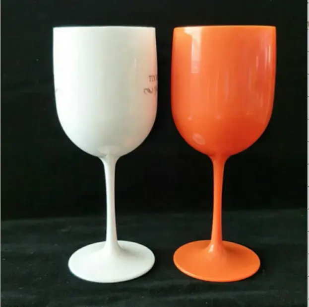 Customized Logo glasses cup PS glasses plastic wine glass for party bar