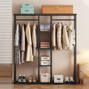 Porte-manteau de salle de bain contemporain en bambou à double rangée de style ouvert, écologique, mobilier de maison, grande capacité, séche-linge d'intérieur GH Hebei - Product Image 4