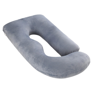 Oreiller de maternité <span class=keywords><strong>ergonomique</strong></span> en U pour le corps entier, <span class=keywords><strong>coussin</strong></span> de <span class=keywords><strong>grossesse</strong></span> doux avec housse lavable, soutien ventre, dos et hanches - Product Image 2
