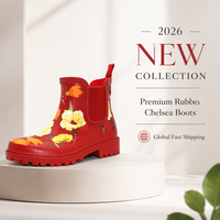 Bottes de pluie Chelsea pour femmes en caoutchouc élastique durable, best-seller, avec logo personnalisé, pour usage quotidien et jardinage