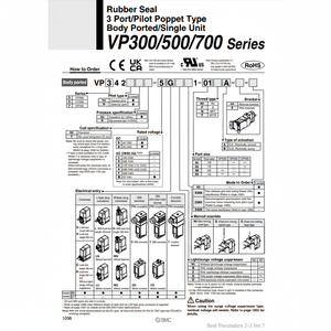 VP542-5G1-02A d'électrovanne pneumatique SMC pour applications de contrôle - Product Image 1