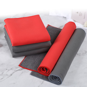 Toalla de Limpieza para Autos JANYAN de Gamuza, 30x30cm, 30x40cm, 30x60cm, Doble Cara, Absorbente, Secado Rápido, Gris y Rojo - Product Image 2