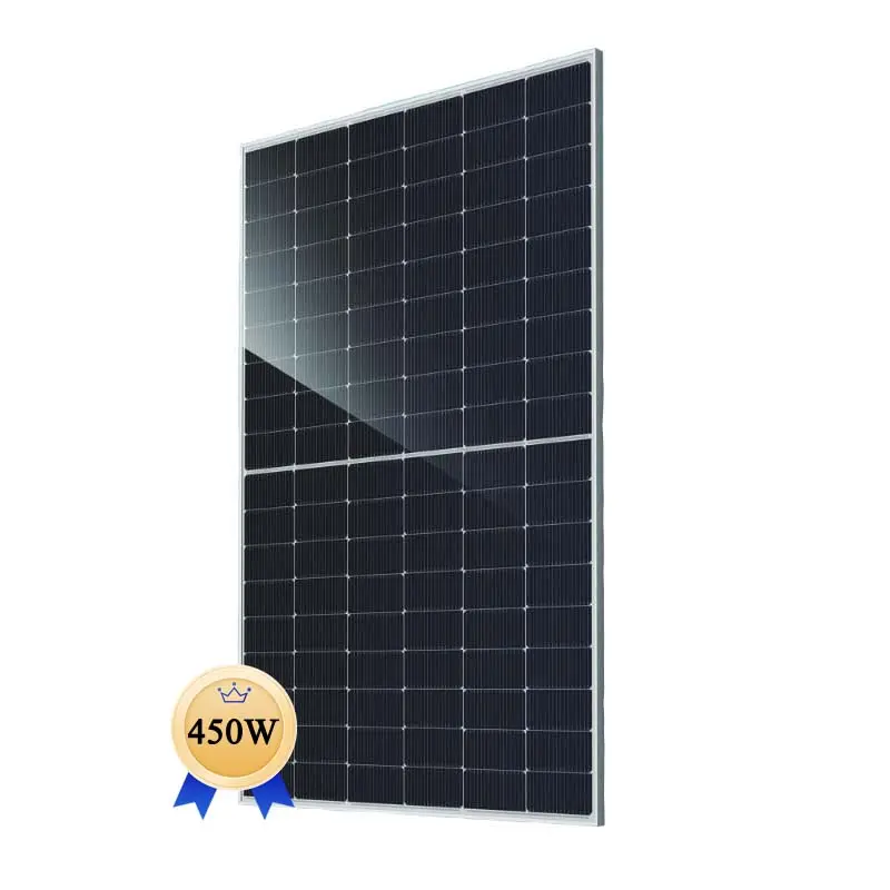 Fattore JA pannello solare 450 watt doppio pannello di vetro bifacciale N-tipo mezza cella per uso residenziale con certificati completi