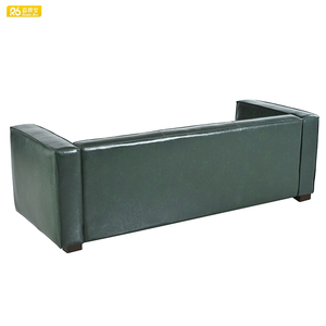 Thiết kế hiện đại da khung gỗ 3 chỗ ngồi 28D bọt <span class=keywords><strong>sofa</strong></span> couch với 2 gối sảnh khách sạn đồ nội thất - Product Image 4