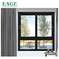 Ventanas Corredizas de Diseño Moderno de Aleación de Aluminio con Malla de Acero Inoxidable, Rotura de Puente Térmico, Apertura Horizontal, Eficiencia Energética, Doble