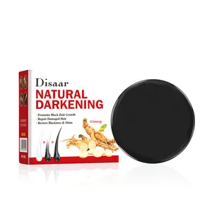 Disaar Ginseng Black Soap Promotes Anti-Grey Hair Darkening Repairs Damaged Hair and Enhances Black Hair Growth