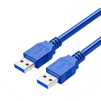 Kabel AM-AM Newstarlink USB 3.0 Ramah Lingkungan Biru Transfer Data Cepat Konduktor Tembaga Murni Dilindungi PVC Kamera Mobil Barcode