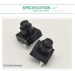 Interruptor táctil JinChen JC-<span class=keywords><strong>1813</strong></span>-MK de alta corriente 10A 30V chapado en oro 1NO1NC para linterna, luz fuerte, cola central - Product Image 6