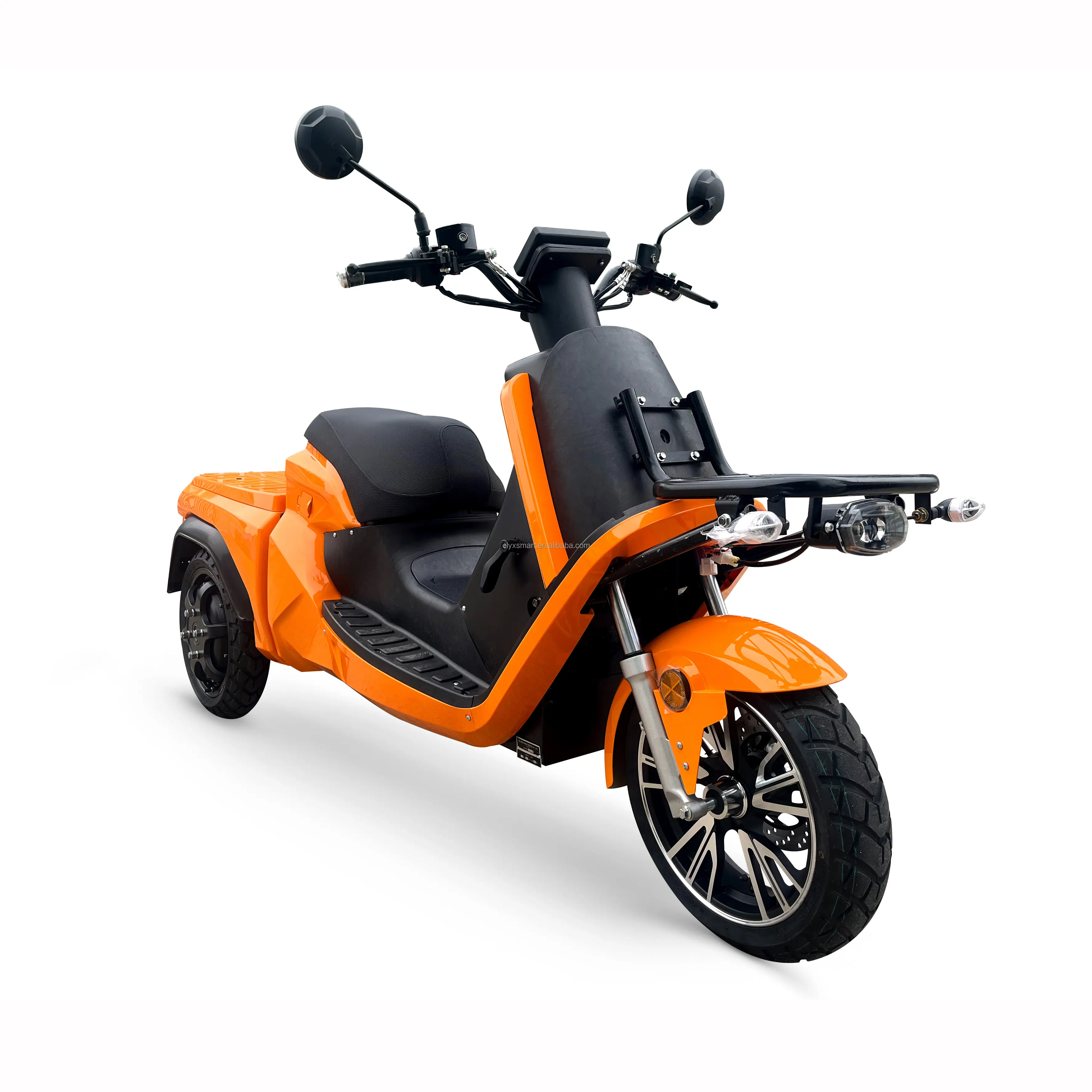 Hulk+ 72V30Ah Dual Lithium Battery 2500W Motor Big Power New Style Electric Tricycle Scooter for Delivery