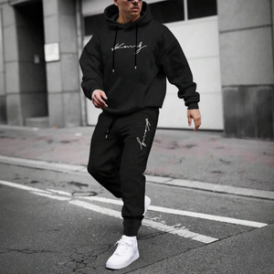 Nuevo Conjunto de Sudadera con Capucha Extra Grande para Hombre con Estampado de Logotipo, Prenda Exterior de Felpa de Mezcla de Algodón de Manga Larga en Estilo Deportivo para Primavera - Product Image 1