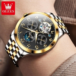 นาฬิกาข้อมือผู้ชาย OLEVS 7018 รุ่นหรู ระบบตูร์บิญอง ออโตเมติก กันน้ำ เรืองแสง แสดงวันและวันที่ - Product Image 6