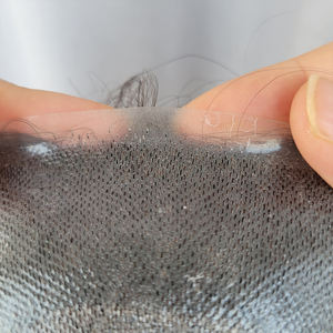 Indiase Remy Haarstukjes Produceert Natuurlijke Zwarte Dunne Huid Permanente Mono Pu Haar Vervangende Mannen Toupet - Product Image 3