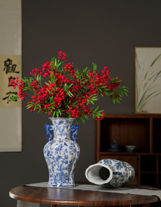 Vase en céramique élégant, <span class=keywords><strong>décoration</strong></span> d'intérieur traditionnelle, antique <span class=keywords><strong>et</strong></span> <span class=keywords><strong>moderne</strong></span>, en porcelaine, pour table, mariage, salon, jardin, bureau - Product Image 1