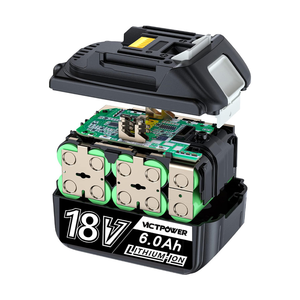Batería de Repuesto para Herramientas Eléctricas de Iones de Litio de 18 V, 9 Ah, Modelo BL1860, 800 Ciclos, Económica, Venta al por Mayor, DIY, OEM/ODM, VictPower - Product Image 3