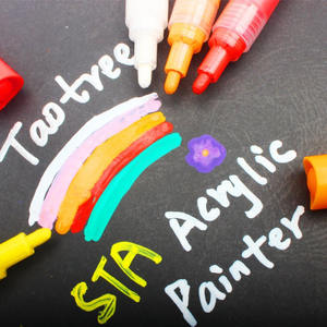 STA-rotuladores acrílicos permanentes para pintura de niños, rotuladores acrílicos de alta calidad, venta al por mayor, 12/24 colores - Product Image 5