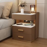 Table de chevet intelligente, mobilier de maison, simple et moderne, trois pompes, multifonctionnelle, charge sans fil, rangement, table de nuit, acrylique de pierre