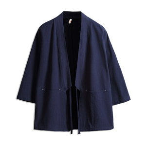 Minthson 2024 hommes Cardigan mode vêtements d'extérieur décontractés mâle samouraï <span class=keywords><strong>Costume</strong></span> vêtements été plage - Product Image 1
