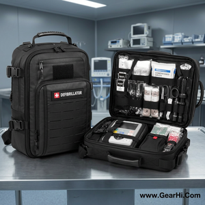Sac de transport AED en nylon renforcé résistant à l'eau pour défibrillateur, équipement médical d'urgence pour traumatismes et chocs, pour premiers intervenants - Product Image 3